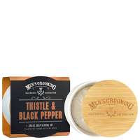 The Scottish Fine Soaps Company Men's Grooming Thistle and Black Pepper Shave Soap and Bowl Set 100g