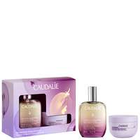 Image of Caudalie Christmas 2023 Smooth and Glow Oil Elixir Set