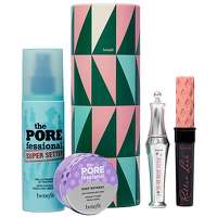 Image of benefit Christmas 2023 Good Times Gorgeous Roller Lash Mascara, 24hr Brow Setter, Porefessional Setting Spray and Deep Retreat Face Mask Gift Set (Worth GBP95.50)