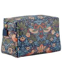 William Morris At Home Christmas 2023 Strawberry Thief Large Wash Bag Blue