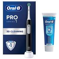 Oral-B Pro 1 Black Electric Toothbrush and Toothpaste 75ml