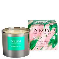 Image of Neom Organics London Christmas 2023 Scent To Make You Happy Perfect Peace 3 Wick Candle 420g